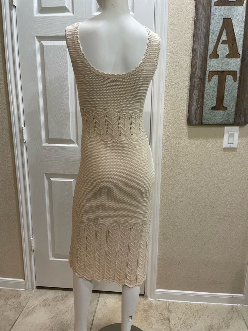 French Connection Nellis Cotton Crochet Dress in Cream Size Small - Picture 3 of 6